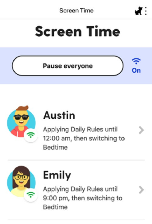 Bark Screen Time controls